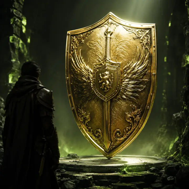Golden Shield of Valor 3D model